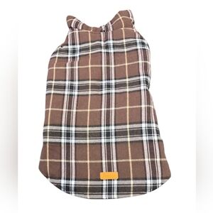 NEW Kuoser Brown Plaid Quilted Reversible Dog Coat Jacket (Size: Large)
